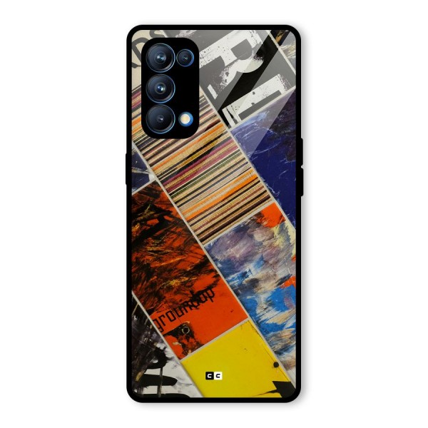 Multiple Textures Glass Back Case for Oppo Reno5 Pro 5G