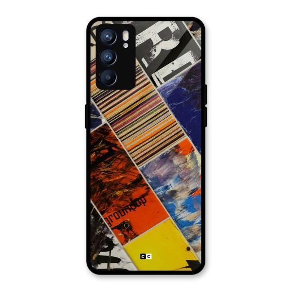 Multiple Textures Glass Back Case for Oppo Reno6 5G