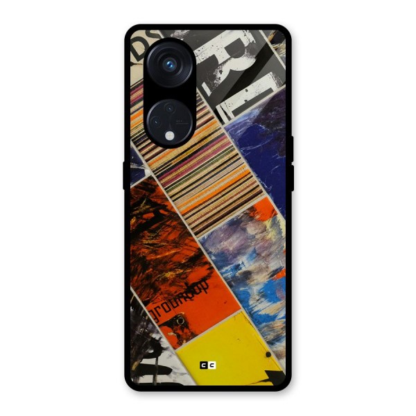 Multiple Textures Glass Back Case for Reno8 T 5G