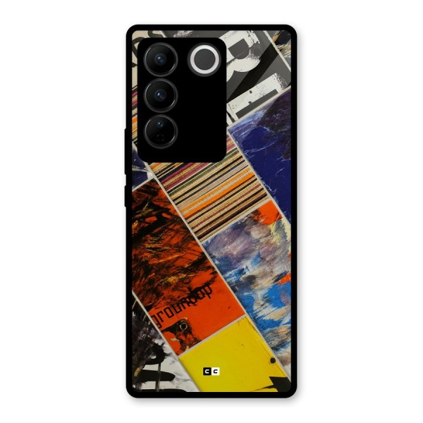 Multiple Textures Glass Back Case for Vivo V27 Pro