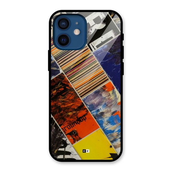 Multiple Textures Glass Back Case for iPhone 12 Mini