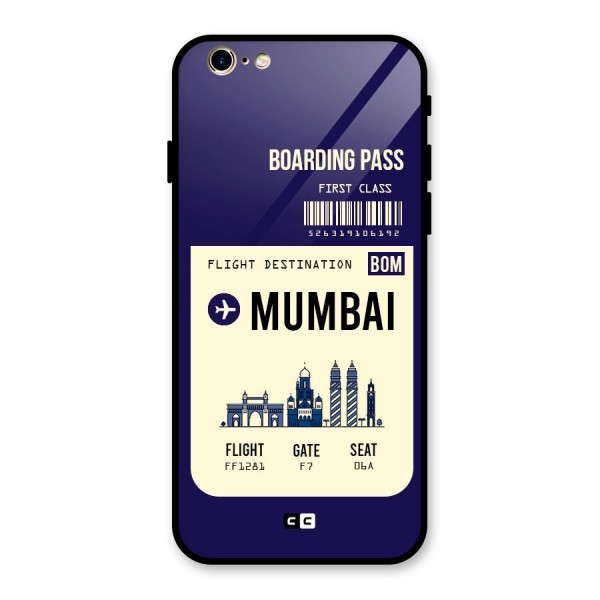 Mumbai Boarding Pass Glass Back Case for iPhone 6 6S