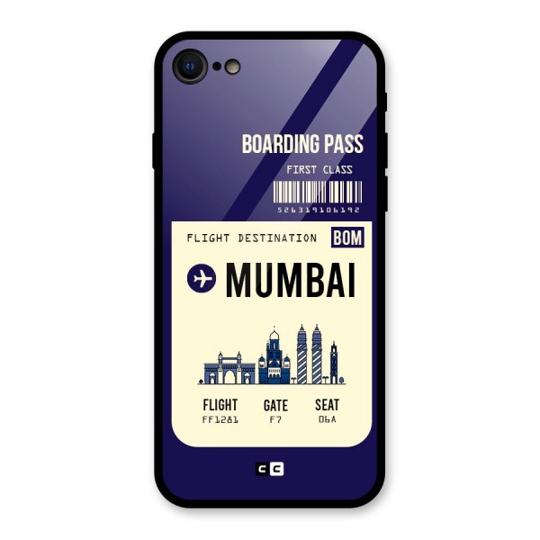 Mumbai Boarding Pass Glass Back Case for iPhone 8