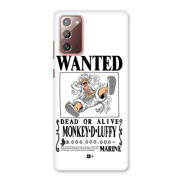 Munkey D Luffy Wanted  Back Case for Galaxy Note 20