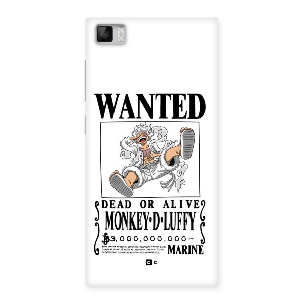 Munkey D Luffy Wanted  Back Case for Mi3