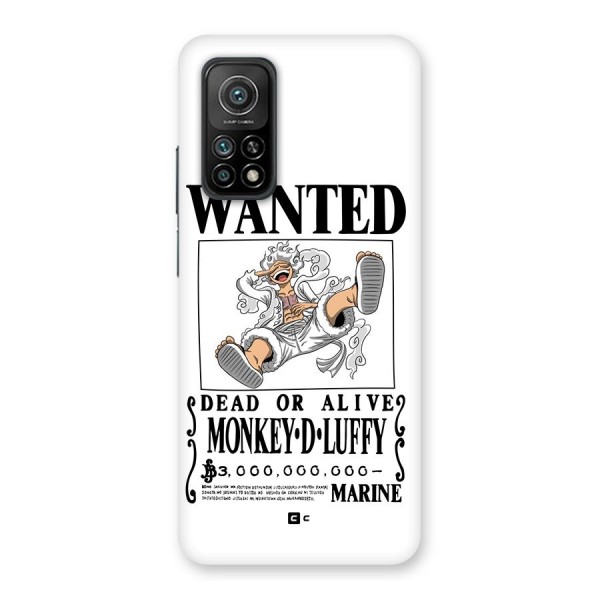 Munkey D Luffy Wanted  Back Case for Mi 10T 5G