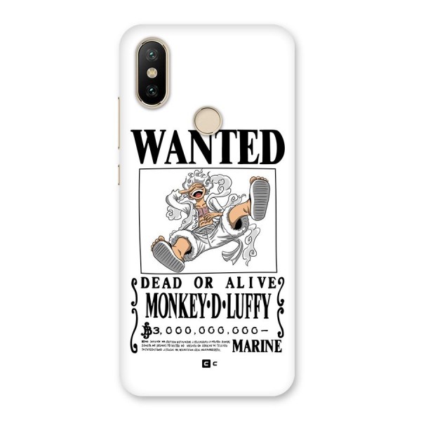 Munkey D Luffy Wanted  Back Case for Mi A2