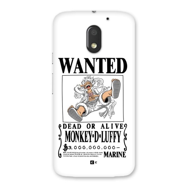 Munkey D Luffy Wanted  Back Case for Moto E3 Power