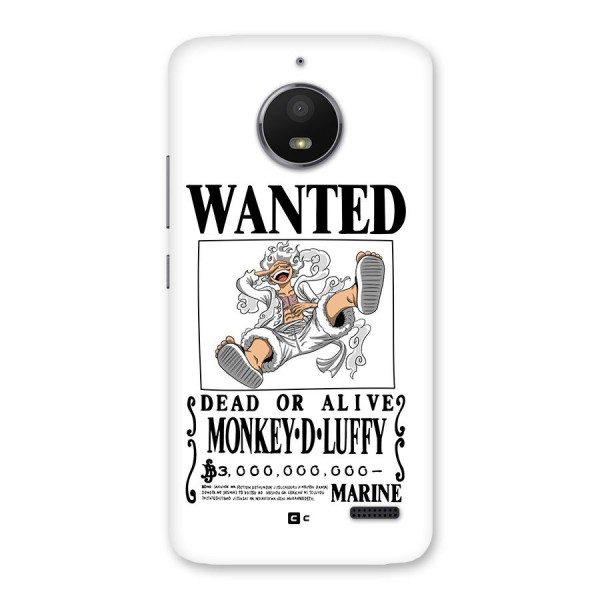 Munkey D Luffy Wanted  Back Case for Moto E4