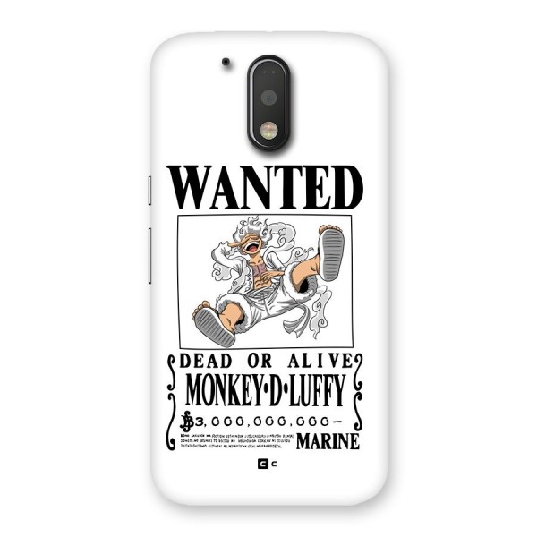 Munkey D Luffy Wanted  Back Case for Moto G4