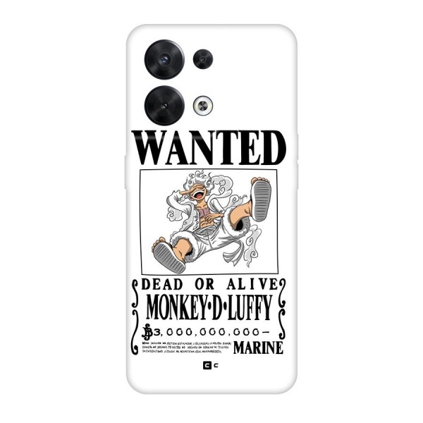 Munkey D Luffy Wanted  Back Case for Oppo Reno8 5G