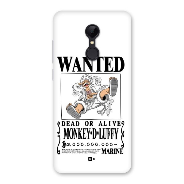 Munkey D Luffy Wanted  Back Case for Redmi 5