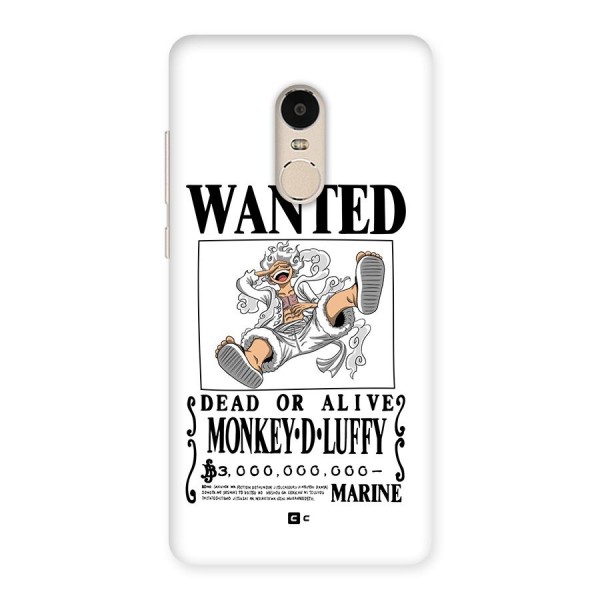 Munkey D Luffy Wanted  Back Case for Redmi Note 4