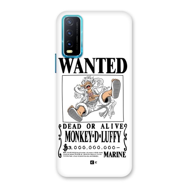 Munkey D Luffy Wanted  Back Case for Vivo Y12s