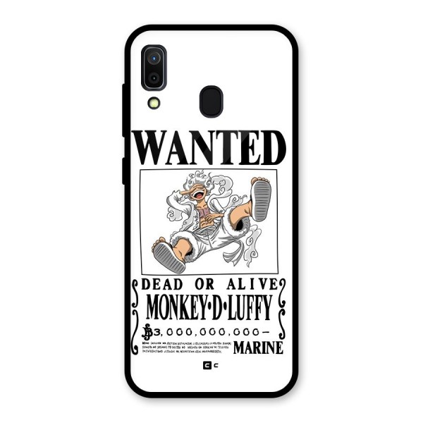 Munkey D Luffy Wanted  Glass Back Case for Galaxy A30