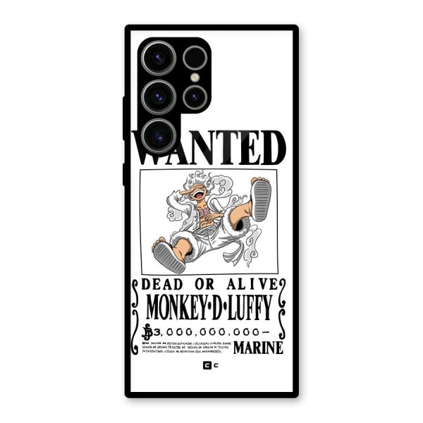 Munkey D Luffy Wanted  Glass Back Case for Galaxy S23 Ultra