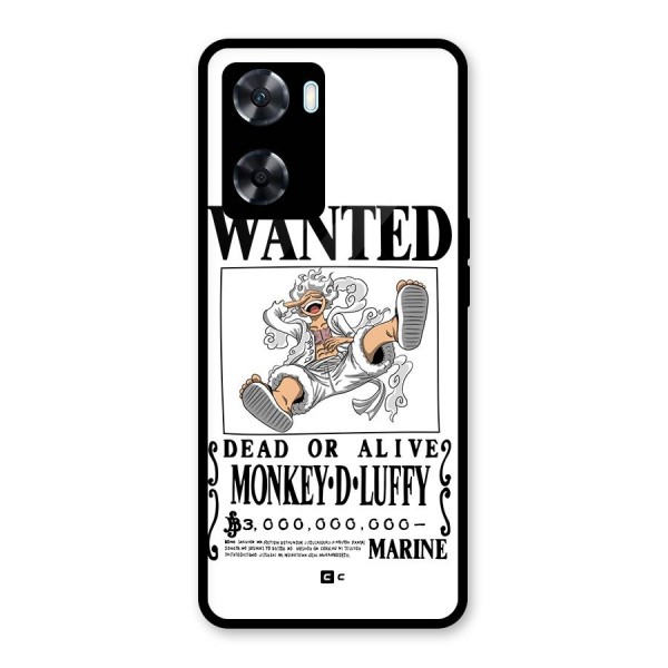 Munkey D Luffy Wanted  Glass Back Case for Oppo A77s