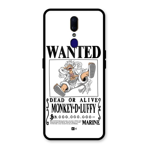 Munkey D Luffy Wanted  Glass Back Case for Oppo F11