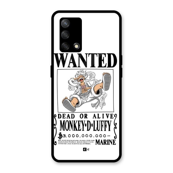 Munkey D Luffy Wanted  Glass Back Case for Oppo F19