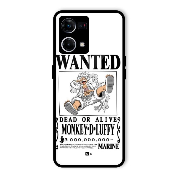 Munkey D Luffy Wanted  Glass Back Case for Oppo F21 Pro 4G
