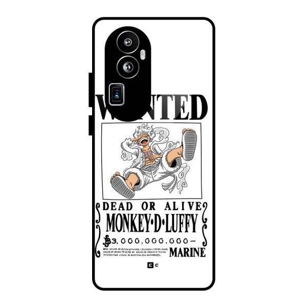 Munkey D Luffy Wanted  Glass Back Case for Oppo Reno10 Pro Plus