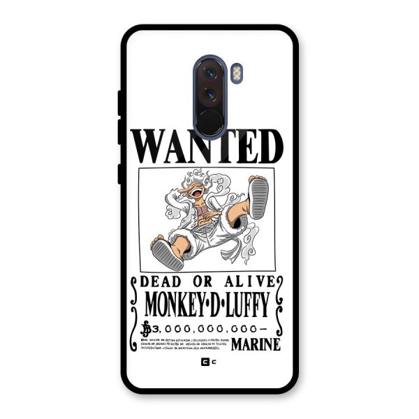 Munkey D Luffy Wanted  Glass Back Case for Poco F1