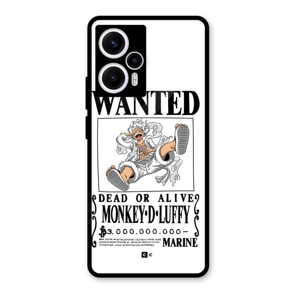 Munkey D Luffy Wanted  Glass Back Case for Poco F5