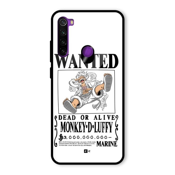 Munkey D Luffy Wanted  Glass Back Case for Redmi Note 8