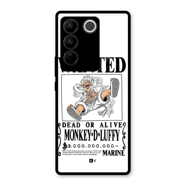 Munkey D Luffy Wanted  Glass Back Case for Vivo V27