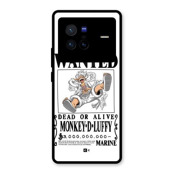 Munkey D Luffy Wanted  Glass Back Case for Vivo X80