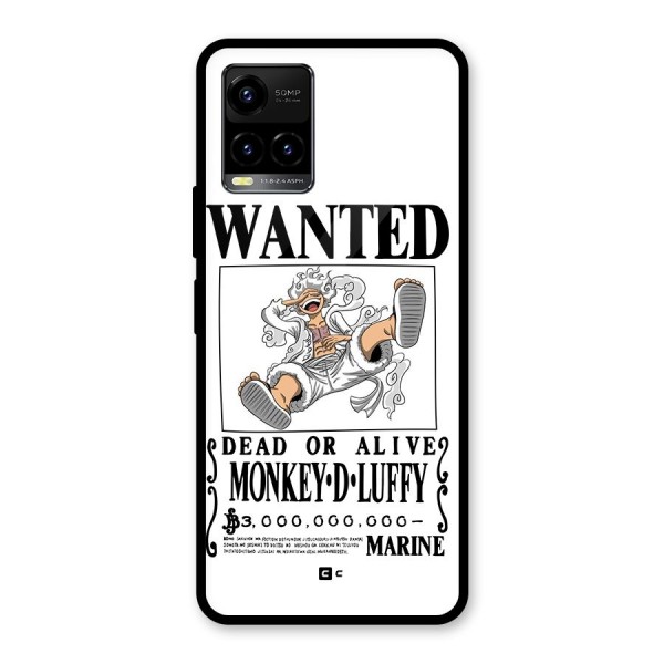 Munkey D Luffy Wanted  Glass Back Case for Vivo Y21A