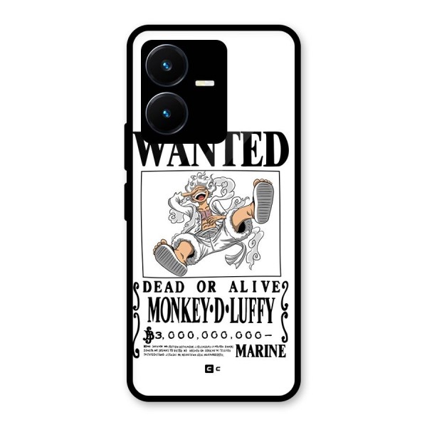 Munkey D Luffy Wanted  Glass Back Case for Vivo Y22