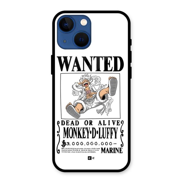 Munkey D Luffy Wanted  Glass Back Case for iPhone 13 Mini