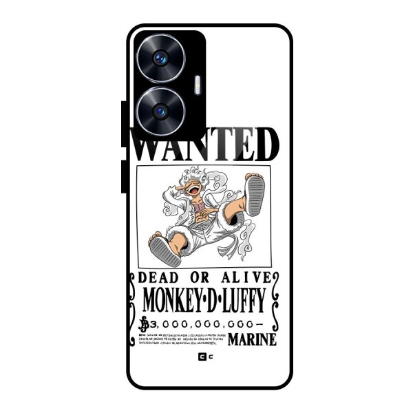 Munkey D Luffy Wanted  Glass Back Case for realme C55