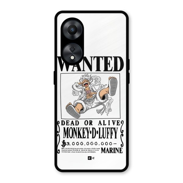 Munkey D Luffy Wanted  Metal Back Case for Oppo A78