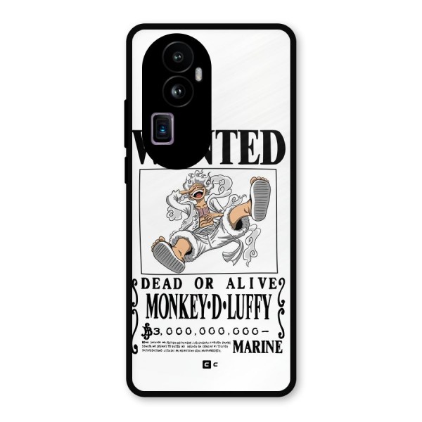 Munkey D Luffy Wanted  Metal Back Case for Oppo Reno10 Pro Plus