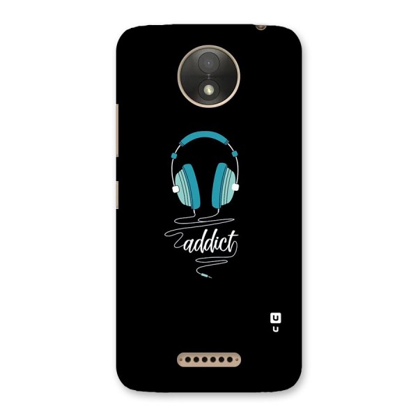 Music Addict Back Case for Moto C Plus