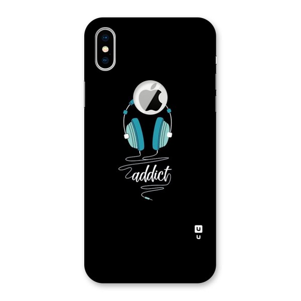 Music Addict Back Case for iPhone XS Logo Cut