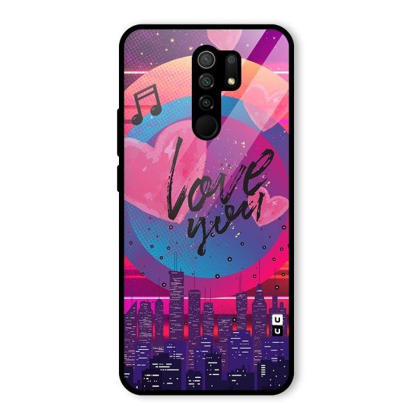 Music City Love Glass Back Case for Redmi 9 Prime