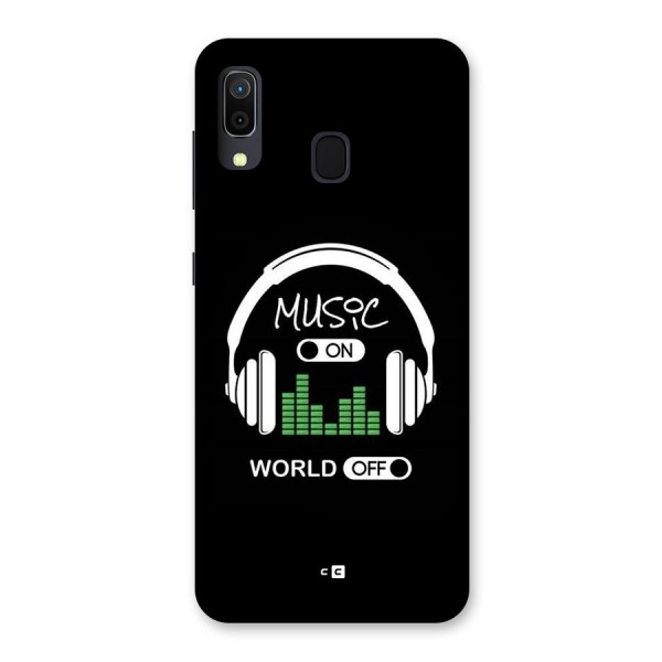 Music On World Off Back Case for Galaxy A20