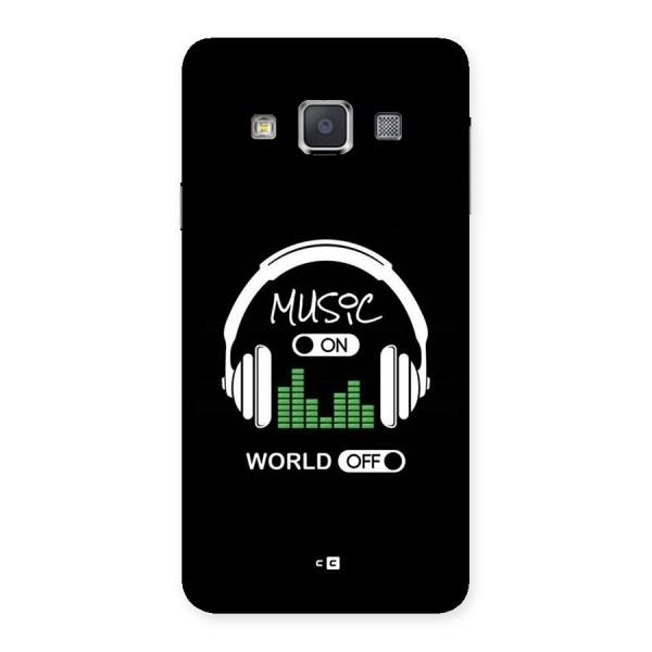 Music On World Off Back Case for Galaxy A3