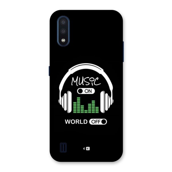 Music On World Off Back Case for Galaxy M01