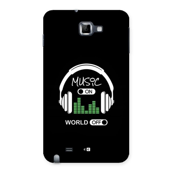 Music On World Off Back Case for Galaxy Note