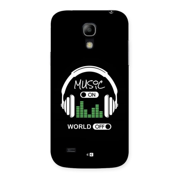 Music On World Off Back Case for Galaxy S4 Mini