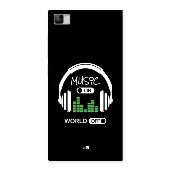 Music On World Off Back Case for Mi3