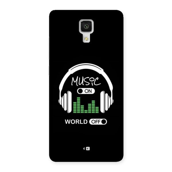 Music On World Off Back Case for Mi4