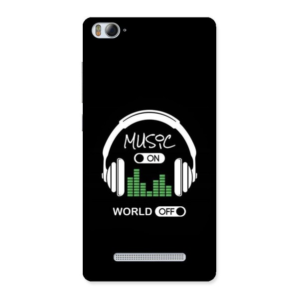 Music On World Off Back Case for Mi4i