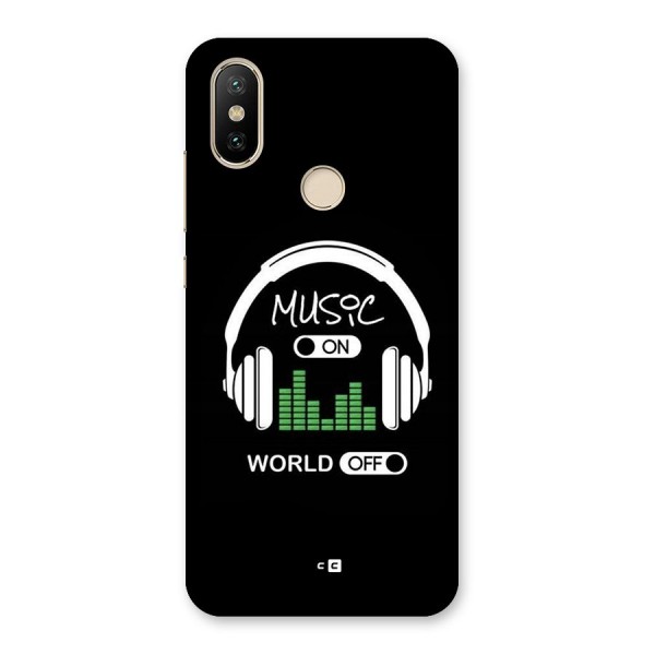 Music On World Off Back Case for Mi A2