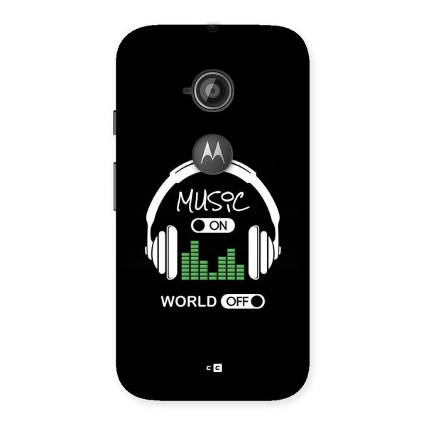 Music On World Off Back Case for Moto E 2nd Gen