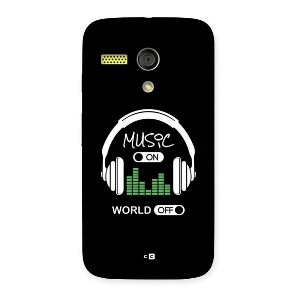 Music On World Off Back Case for Moto G